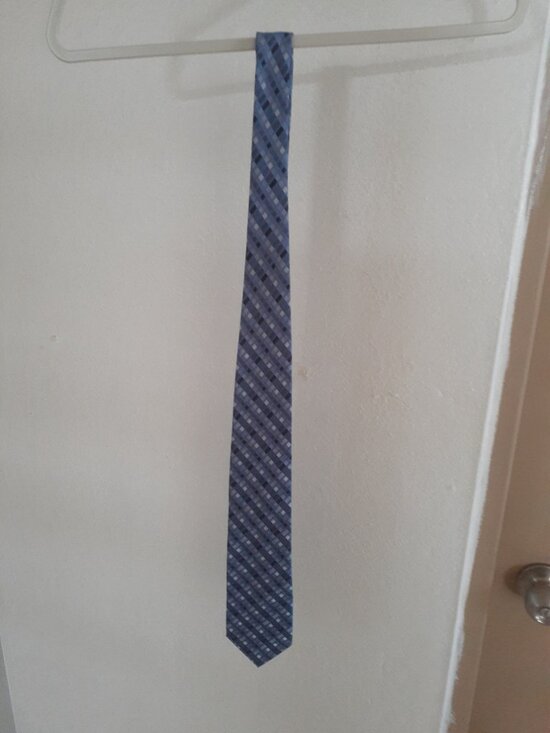 Van Heusen Other - Van Heusen Men's tie blue line pattern silk